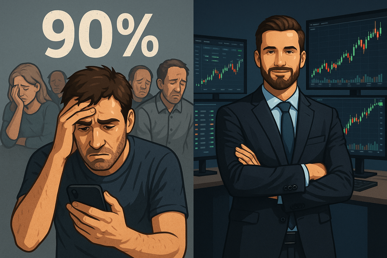 90 درصد تریدرها ضرر می کنند